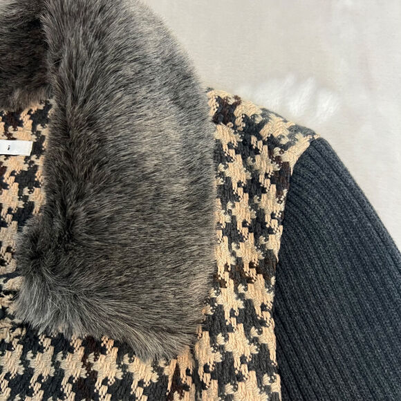 Cabi Jacket Womens 6 Houndstooth Mixer Zip Up Blazer Work Career Preppy 978 - Picture 3 of 13